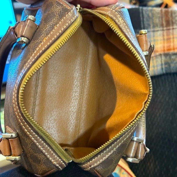 Celine Triomphe Macadam Rare Vintage Mini Boston EUC Approximately 7.5”x4” - Picture 11 of 14